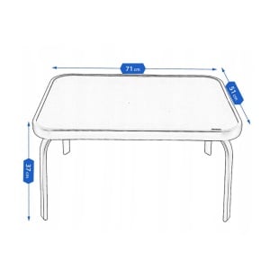 Set mobilier de grădină Jumi, model FIESTA, 2 fotolii suprapozabile și măsuță de cafea