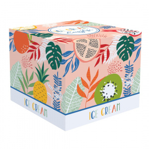 Set porțelan bol cu linguriță IceCream lămâie