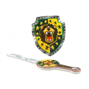 Set sabie și scut, Deluxebase, Animal Armouriez, model leu
