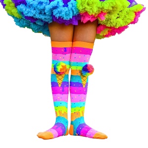 Șosete lungi colorate Madmia pentru fete Ice-cream toddler 3-5 ani