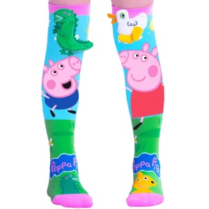 Șosete lungi colorate Madmia Peppa Pig & George unisex 6-99 ani