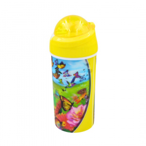 Sticlă apă pentru copii model fluturași 500ml - Img 5