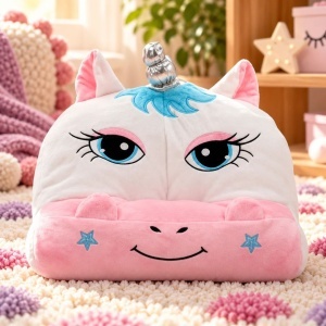 Suport carte sau tabletă din pluș Unicorn