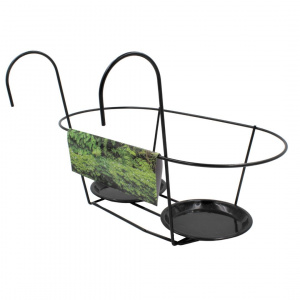 Suport metalic dublu ghiveci flori 39x26 cm