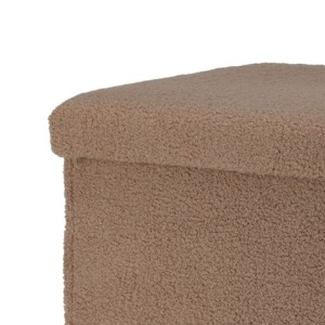 Taburet pliabil cu spațiu de depozitare - Storage Solutions®, tip cutie, otoman, culoare cafeniu, 38x38x38 cm
