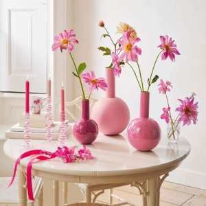 Vaza decorativă, din metal, Pip Studio, Light Pink, 42 cm, colecția Others