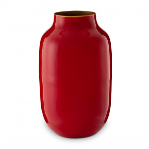 Vază decorativă ovală, metalică, Pip Studio, 30cm, Red