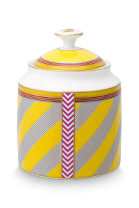 Zaharniță porțelan, Pip Studio, Stripes Yellow, 550ml, colecția Pip Chique - Img 2