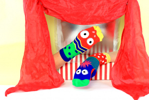Set 6 șosete pentru copii Puppets