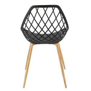Scaun de grădină ARANDA, Jumi, negru – design modern, rezistent la intemperii