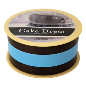 Bandă decorativă Cake Dress, pentru torturi și prăjituri, 4.5cm x 20m, Stripes Albastru