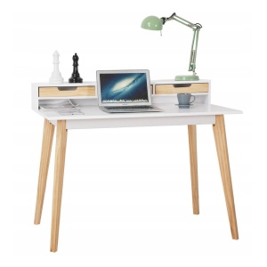 Birou modern Jumi 110x60x90/75 cm – design scandinav, funcționalitate și eleganță naturală