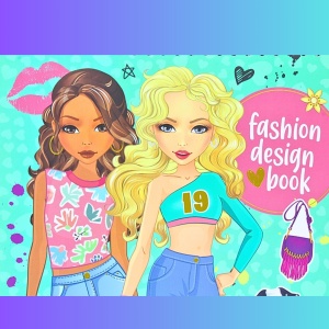 Caiet verde, de design vestimentar, cu stikere autocolante, 20 coli, Besties