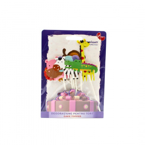 Cake Topper pentru tort model animăluțe vesele