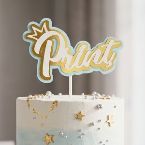 Cake Topper pentru tort model cuvântul Prinț