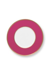 Cană espresso cu farfurioară, Pip Studio, 120 ml, colecția Pip Chique, Gold-Pink