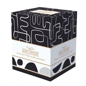 Cană porțelan Atmosphere Graffiti cu capac și infuzor 350ml - Img 3