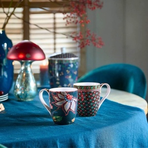 Cană porțelan, Pip Studio, Blue, 450ml, colecția Berry Blues