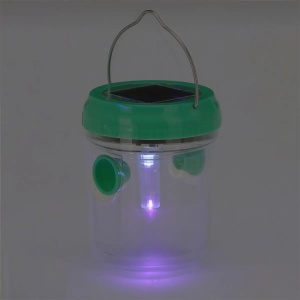 Cacpcană solară pentru insecte, cu LED, 7x9 cm, culoare verde