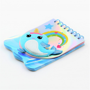 Carnețel, 3D, Delfin unicorn, 80 pagini - Img 2