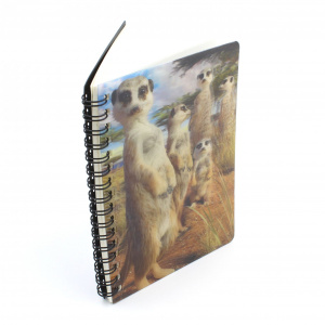 Carnețel zoo cu spirală 3D "LiveLife - Meerkat gaze"