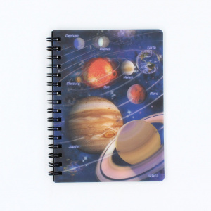 Carnețel zoo cu spirală 3D "LiveLife - Our solar system"