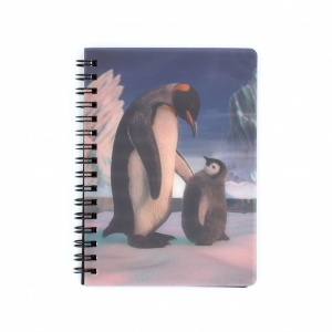 Carnețel zoo, cu spirală, 3D, "LiveLife - Penguin son" - Img 3