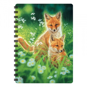 Carnețel zoo cu spirală 3D "LiveLife - Spring foxes"