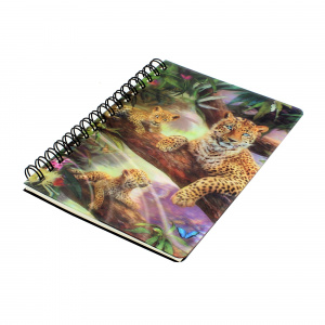 Carnețel zoo, cu spirală, 3D, Treetop Leopards - Img 1