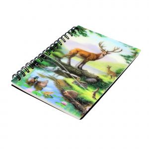 Carnețel zoo, cu spirală, 3D, Woodland Harmony - Img 1