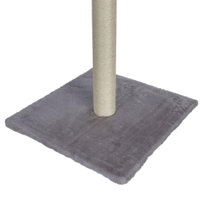 Ansamblu de joacă și stâlp sisal pentru pisici, Jumi, cu clopoței, gri, 81 cm