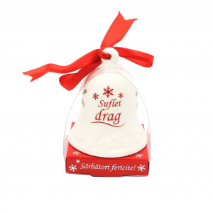 Clopoțel decorativ din ceramică - „Suflet drag"