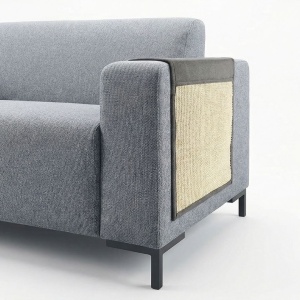 Covoraș de ascuțit gheare, pentru protecția canapelei, cu sisal, 130x45 cm, culoare gri