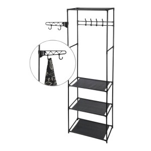 Cuier multifuncțional cu polițe și cârlige, compact și modern 50x36x170 cm