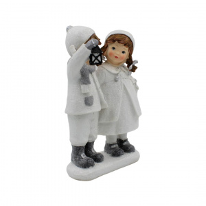 Decorațiune Edelman, din ceramică - băiat și fată