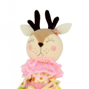 Decorațiune Zooky animăluț căprioară rochiță roz