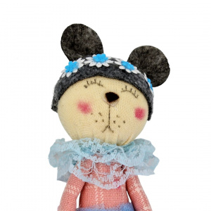 Decorațiune Zooky animăluț șoricel rochiță bleu