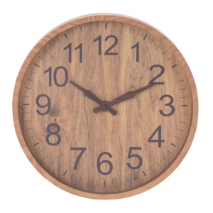 Decorative wall clock, wood-effect, beige, 30 cm, modern design