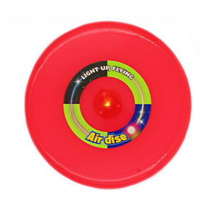 Disc zburator frisbee rosu 25cm cu led