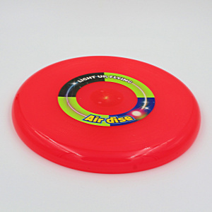 Disc zburator frisbee rosu 25cm cu led