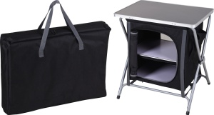 Dulap pliabil camping cu blat masă – 60x48x81 cm