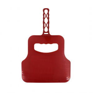 Evantai grătar BBQ 31 cm, ventilator manual aprindere cărbuni, plastic rezistent, roșu