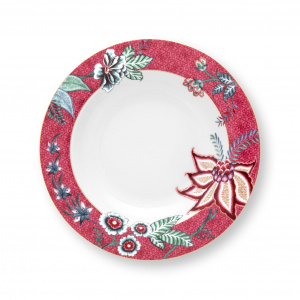 Farfurie adâncă din porțelan, Pip Studio, Pink, 21,5cm, colecția Flower Festival