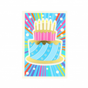 Felicitare Gold Bright Cake