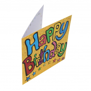 Felicitare Gold Happy Birthday