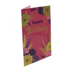 Felicitare Gold Pink Birthday