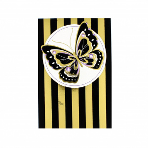 Felicitare Gold Stripe Butterflies - Img 2