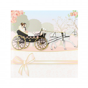 Felicitare Gold Wedding Carriage - Img 2