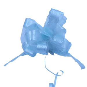 Fundă nuntă cu autoformare tulle 20cm albastru