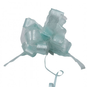 Fundă nuntă cu autoformare tulle 20cm light turcoaz - Img 1